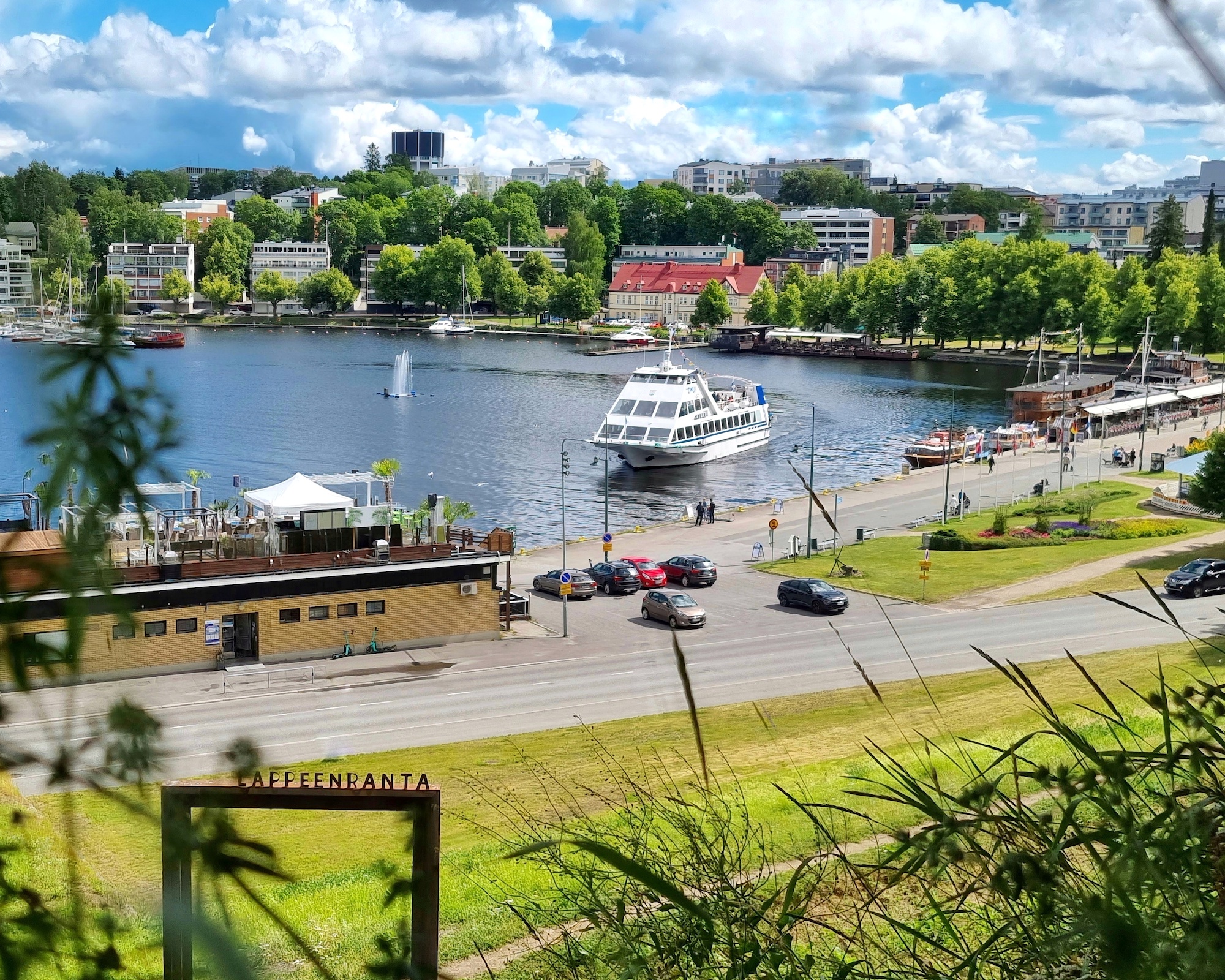 View to the Lappeenranta Harbour from the Fortress area. Photo credit goSaimaa